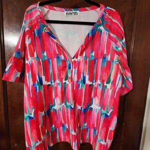 Colorful Abstract Women's Blouse